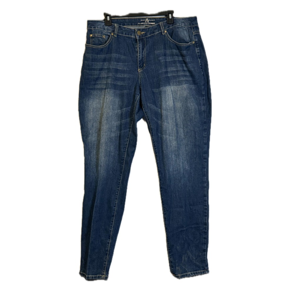 Ashley Stewart Jeans Women's 16R Flawless Skinny Blue Stretch Denim